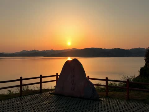 洪江市 清江湖国家湿地公园 夕阳