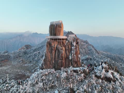 湖南郴州  苏仙区    五盖山  雪景