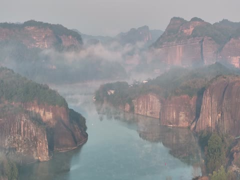 郴州市   飞天山国家地质公园   云雾   美景  仙境  无人机  丹霞地貌