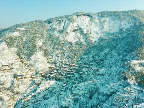 花瑶 雪景 旅游 环境 文化 风光 自然 隆回 大托 瑶寨